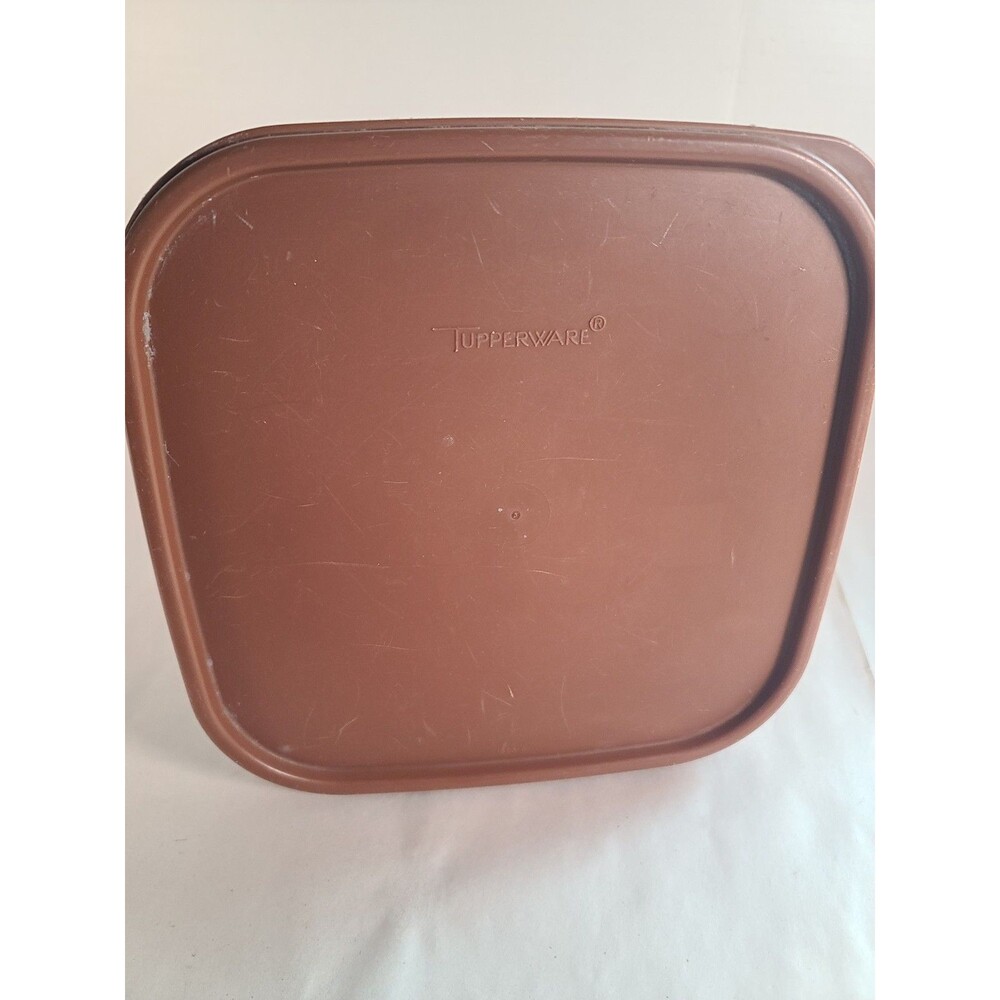 Vintage Tupperware 11 Cup Modular Mate #1620-1 w/ Brown Lid #1623-8 - Picture 3 of 8